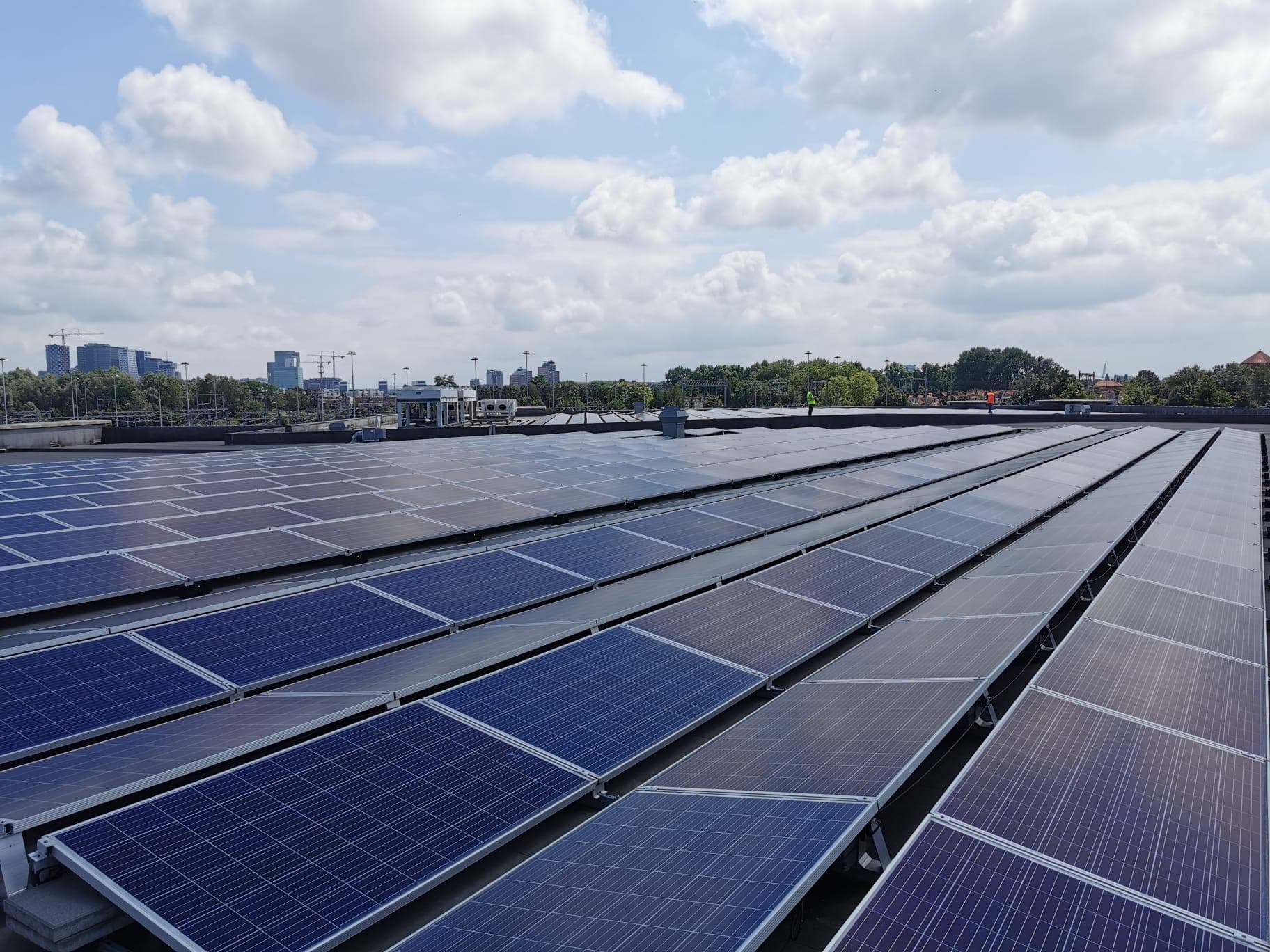 Flachdach Solar